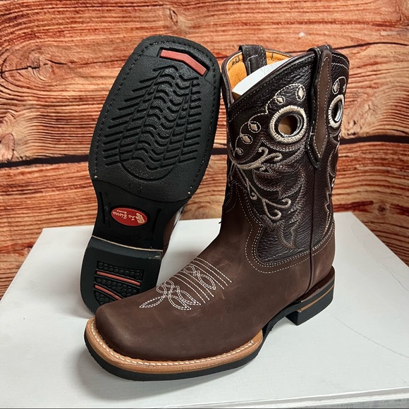 Womens Western Rodeo Cowgirl Leather Boots With FREE BELT Bota Cinto GRATUITO - Picture 2 of 6